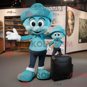 Teal Acrobat Maskottchen...