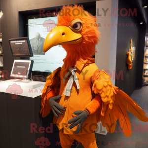 Orange Archeopteryx mascot...