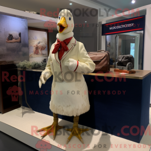 Tan Muscovy Duck maskot...