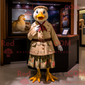 Tan Muscovy Duck mascot...