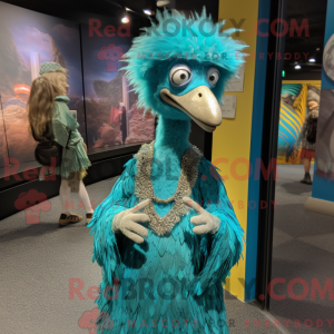 Turkis Emu-maskotdraktfigur...