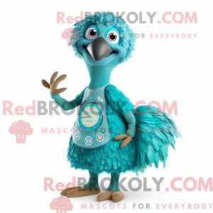 Turquoise Emu mascot...