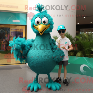 Turquoise Emu mascot...