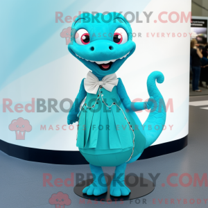Turkis Hydra maskot kostume...