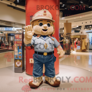 Tan Fire Fighter mascot...