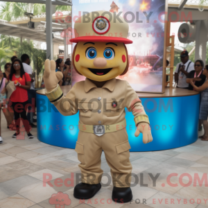 Tan Fire Fighter mascot...