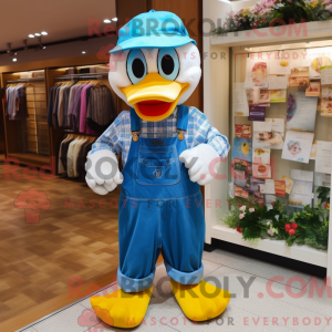 Sky Blue Duck maskot...