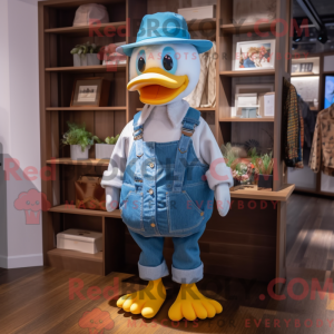 Sky Blue Duck maskot...