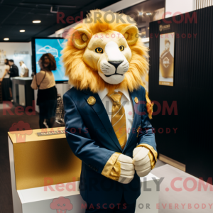 Gold Lion mascot costume...