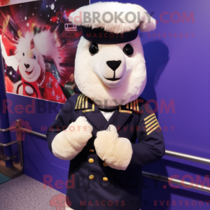 Navy Alpaca mascot costume...