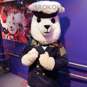 Navy Alpaca maskot kostume...