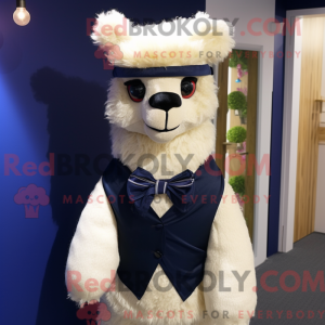 Navy Alpaca maskot kostume...