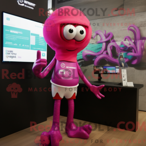 Magenta Squid máscara...