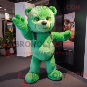Grüner Teddybär Maskottchen...