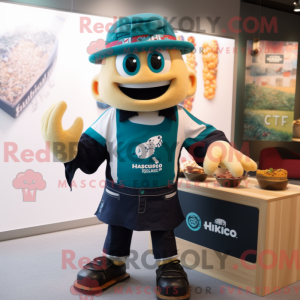 Teal Nachos mascot costume...