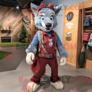 Postava maskota Maroon Wolf...