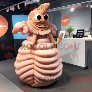 Peach Trilobite Maskottchen...