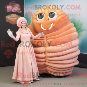 Peach Trilobite mascot...