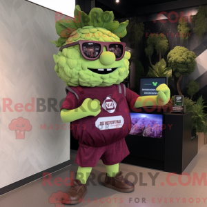 Maroon Cabbage mascot...