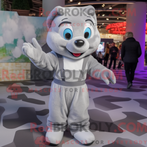 Silver But mascot costume...