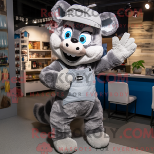 Silver But mascot costume...