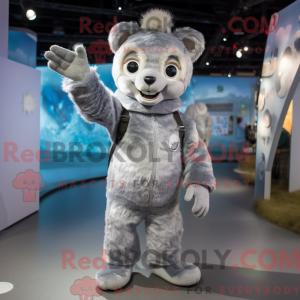 Silver But mascot costume...