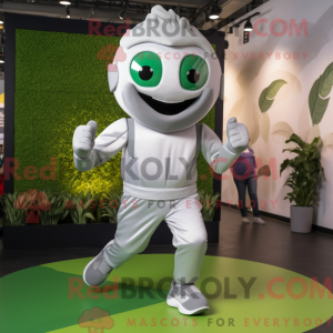 Sølv spinat maskot kostume...