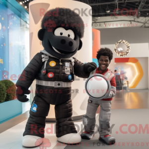 Figura de astronauta preta...