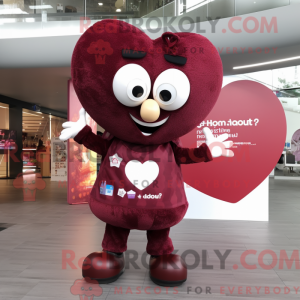 Maroon Heart mascotte...