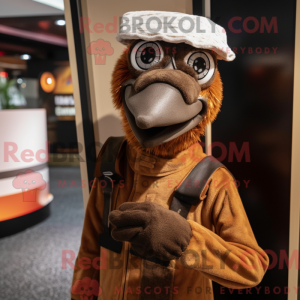 Brown Emu mascot costume...