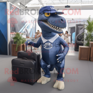 Navy T Rex maskot drakt...