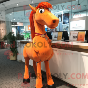 Orange Mare mascot costume...