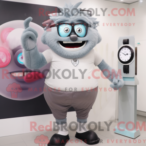 Gray Cyclops mascot costume...