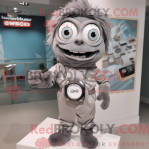 Gray Cyclops mascot costume...