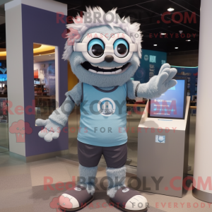 Gray Cyclops mascot costume...