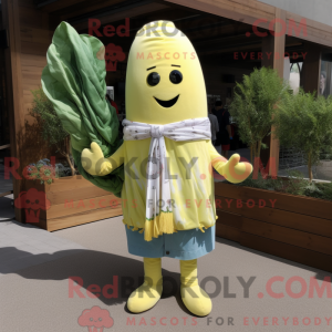 Lemon Yellow Celery mascot...