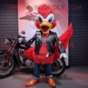 Red Swans mascot costume...