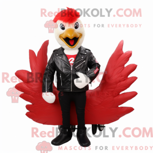 Red Swans mascot costume...