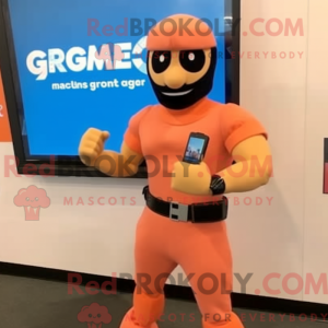 Peach Gi Joe mascot costume...