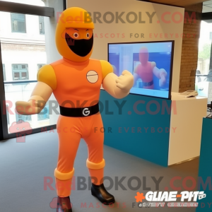 Peach Gi Joe maskot kostume...