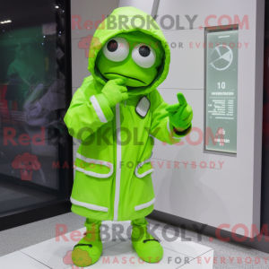 Postava maskota Lime Green...