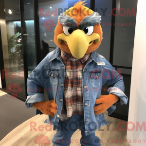 Orange Hawk-mascottekostuum...