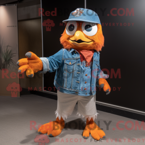 Orange Hawk mascot costume...