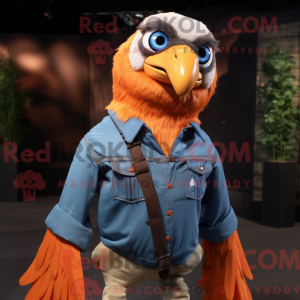 Orange Hawk-mascottekostuum...