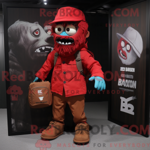 Red Zombie mascot costume...