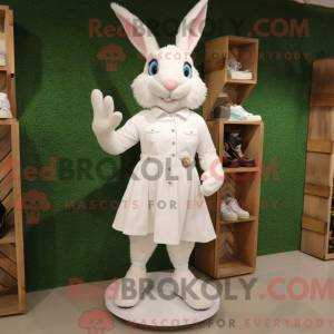 Hvid Wild Rabbit maskot...