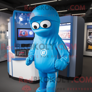 Blauw Gyro-mascottekostuum...