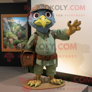 Olive Hawk maskot kostume...