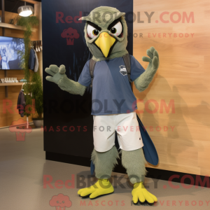 Olive Hawk mascot costume...