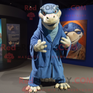 Blue Komodo Dragon mascot...
